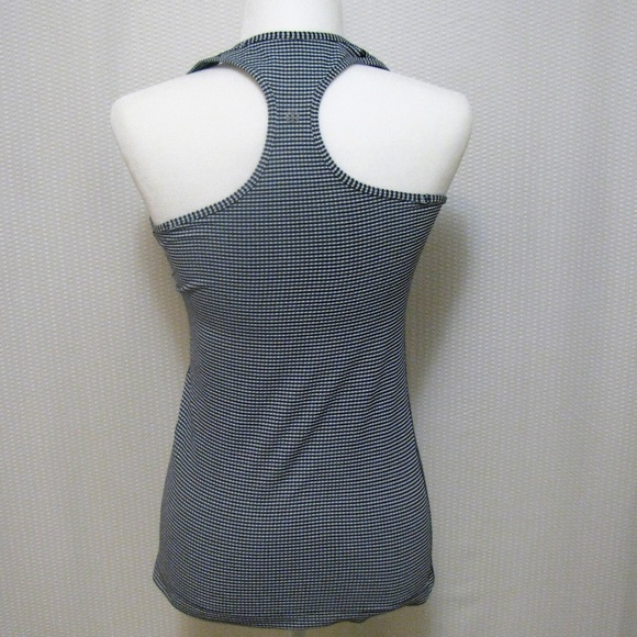Lululemon Navy blue & white racer back tank top - Picture 6 of 6